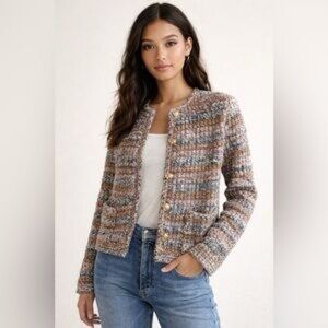 House of Harlow 1960 Multicolor Knit Cardigan